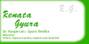 renata gyura business card